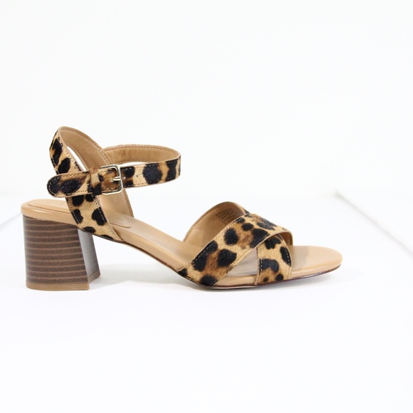 J. Crew Shoes - J Crew Heel Sandals NEW Animal Print Shoes Women sz 7.5